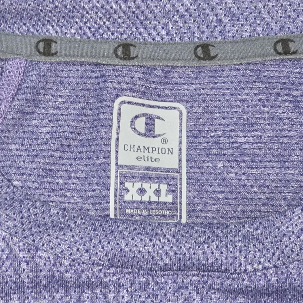 Champion 2-‎ Men's Shirts 2XL 1-Orange/Gray Vapor & 1-Purple Short Sleeve Tee - Picture 3 of 8